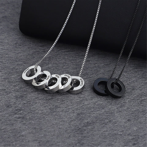 Mens Personalized pendant Necklace