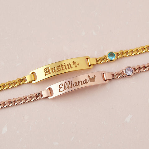 Baby Bracelet With Birthstone Name Bracelet For Kid Gifts