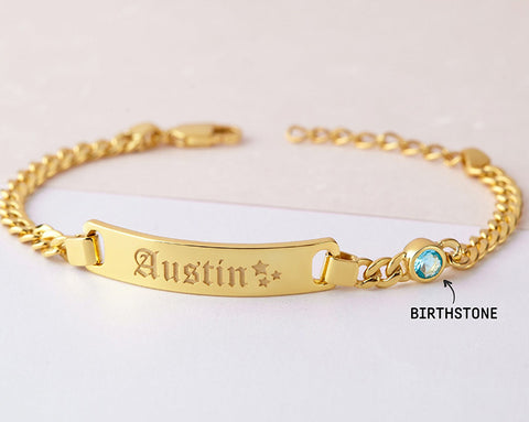 Baby Bracelet With Birthstone Name Bracelet For Kid Gifts