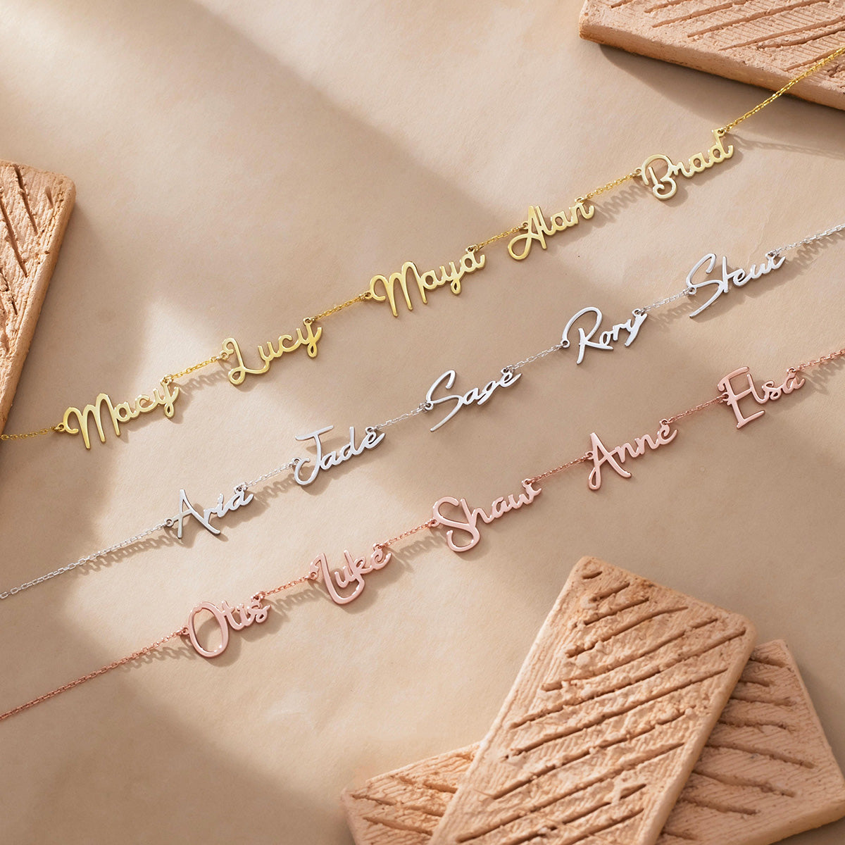 Personalized Multi Name Necklace