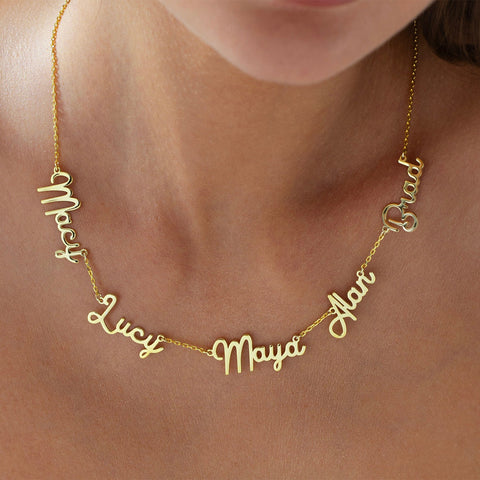 Personalized Multi Name Necklace