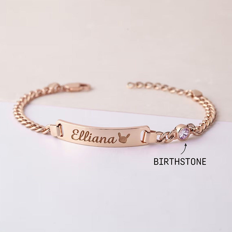 Baby Bracelet With Birthstone Name Bracelet For Kid Gifts